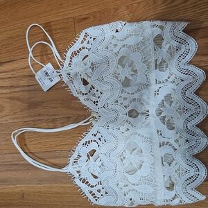 Anthropologie The Viviette Lace Bra Top NWT xs